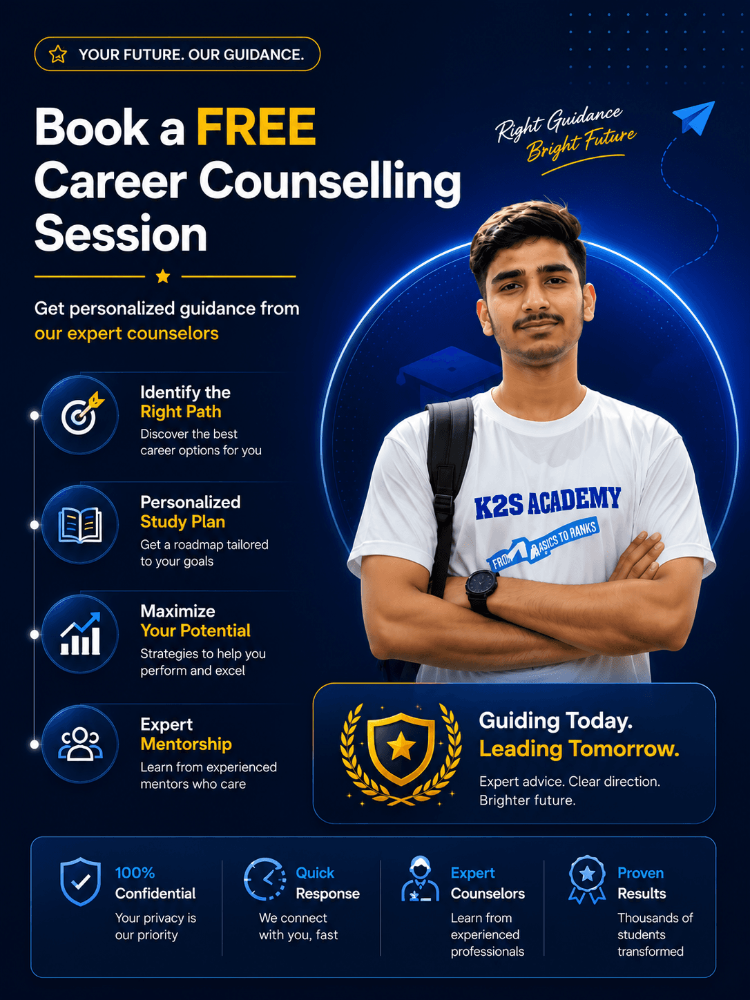 Book a free career counselling session with K2S Studies