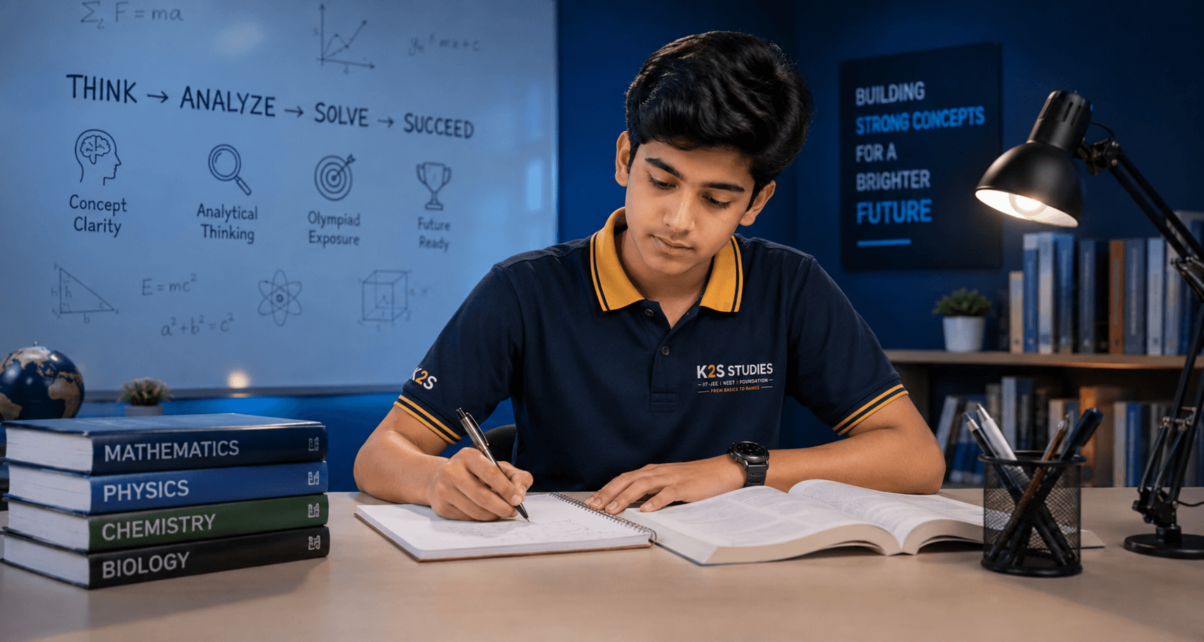 Concept Builder — student building strong concepts in Mathematics, Physics, Chemistry, and Biology at K2S Studies