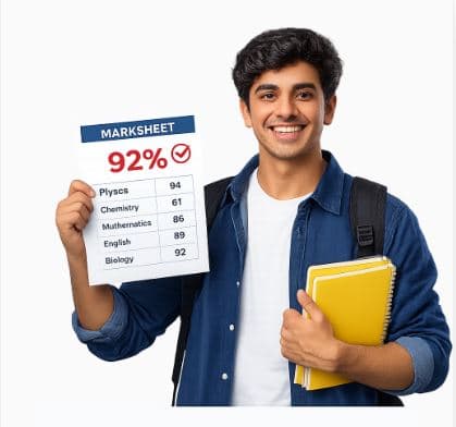 Future Ranker student holding marksheet